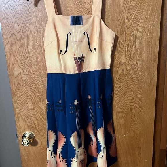 Musical Instrument Print Dress - Picture 2 of 11